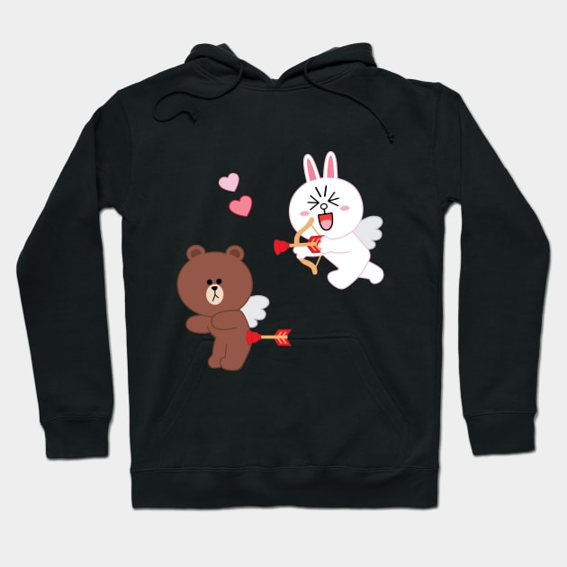 Brown & Cony Valentine Hoodie by FinelyTooned